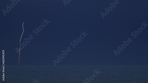 Horizon Atlantic ocean storm creating an extreme climate 