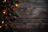wooden christmas background decoration