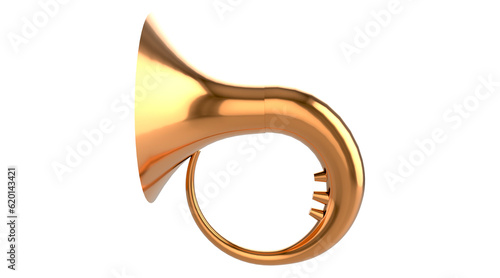 Golden Trumpet on Transparent background