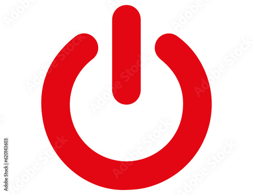 Power button on transparent background