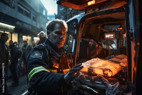 EMS Paramedics team provides medical assistance to injured patients on their way to hospitals  Healthcare  Emergency Care Assistants.