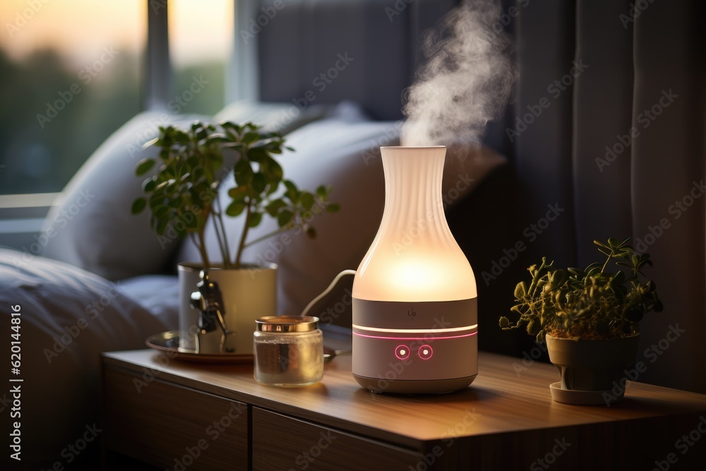 Modern air humidifier. Generative AI Modern air humidifier. Generative AI