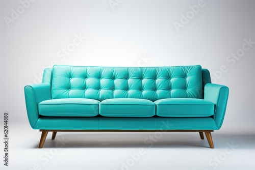 Elegant color sofa. Generative AI © kardaska