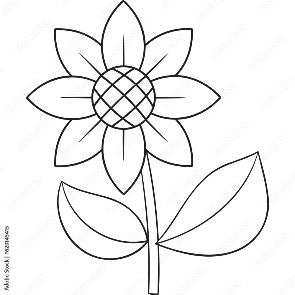 Sunflower outline Sunflower outline