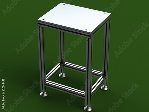Aluminum Fixed Table 3D model