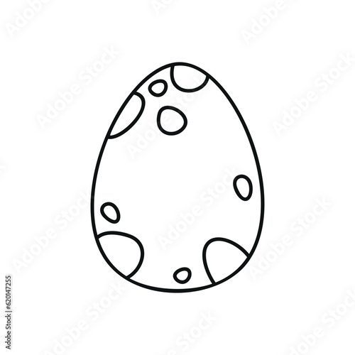 Hand drawn linear vector illustration of egg