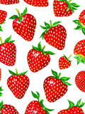 Red, fresh Strawberry's, isolated on white background