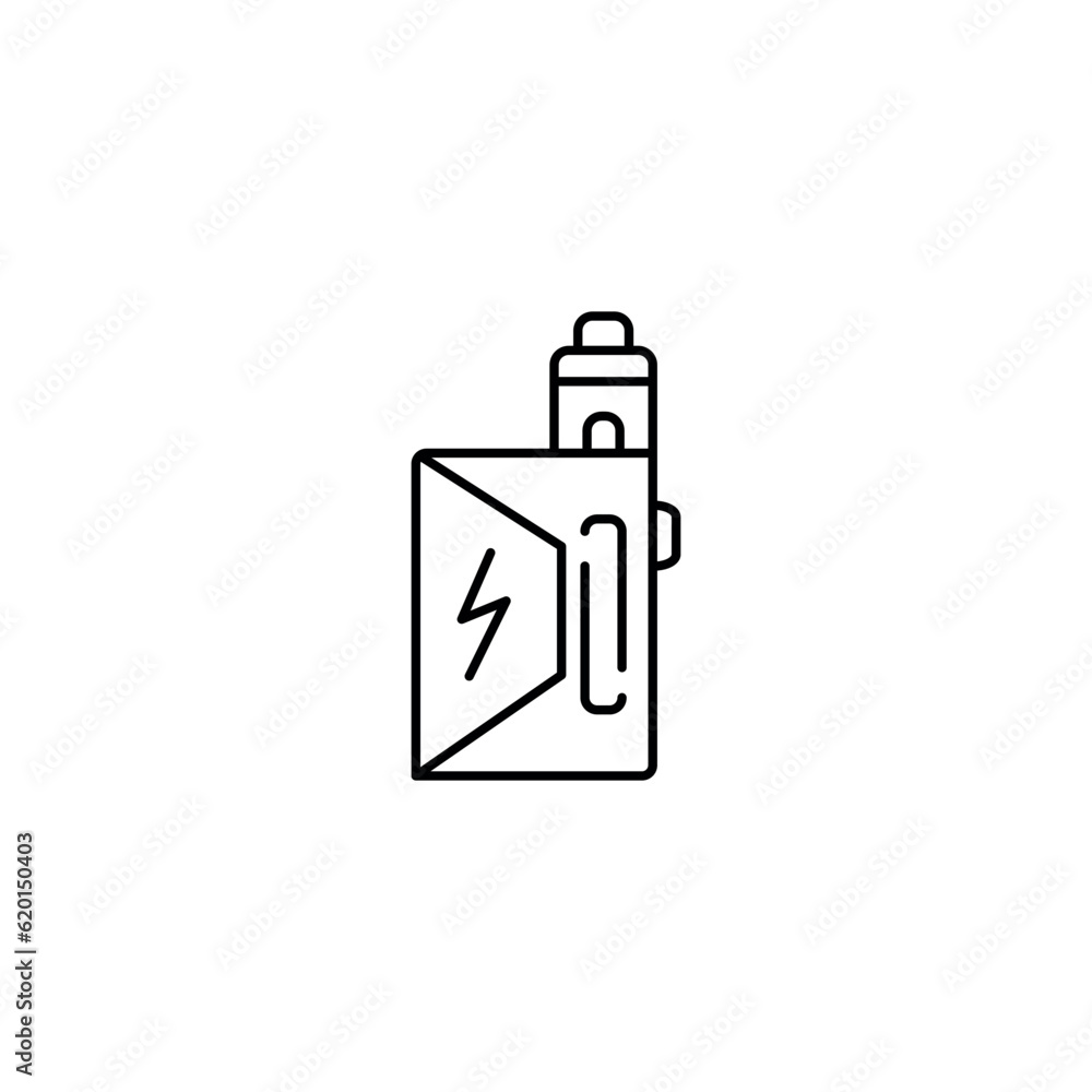 Vape device line icon. Electronic cigarette icon. Vector illustration Vape device line icon. Electronic cigarette icon. Vector illustration