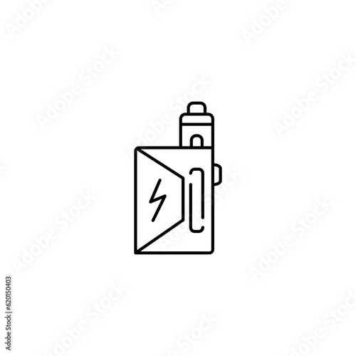 Vape device line icon. Electronic cigarette icon. Vector illustration