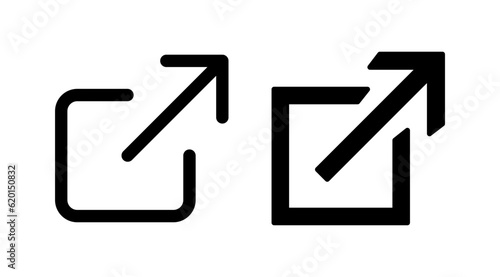 External link icon vector. hyperlink chain symbol. download, share,