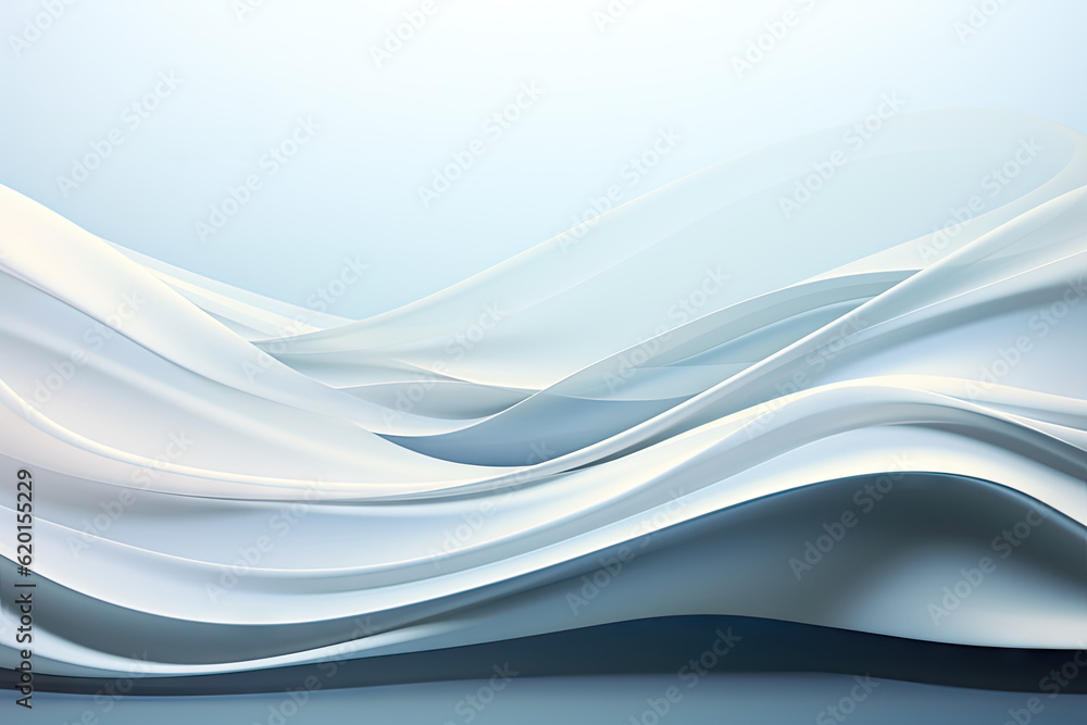 Fototapeta premium an abstract gradient white wave background. business background.