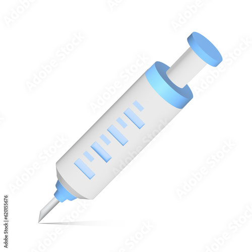 Syringe Icon 3d Illustration Medicine.