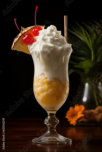 Pina Colada with Whipped Cream