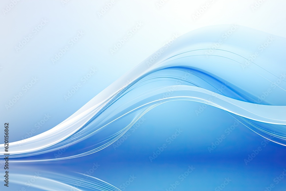 Fototapeta premium an abstract blue wave background. business background.