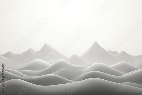 an abstract background of white mountains. monochromatic landscapes.