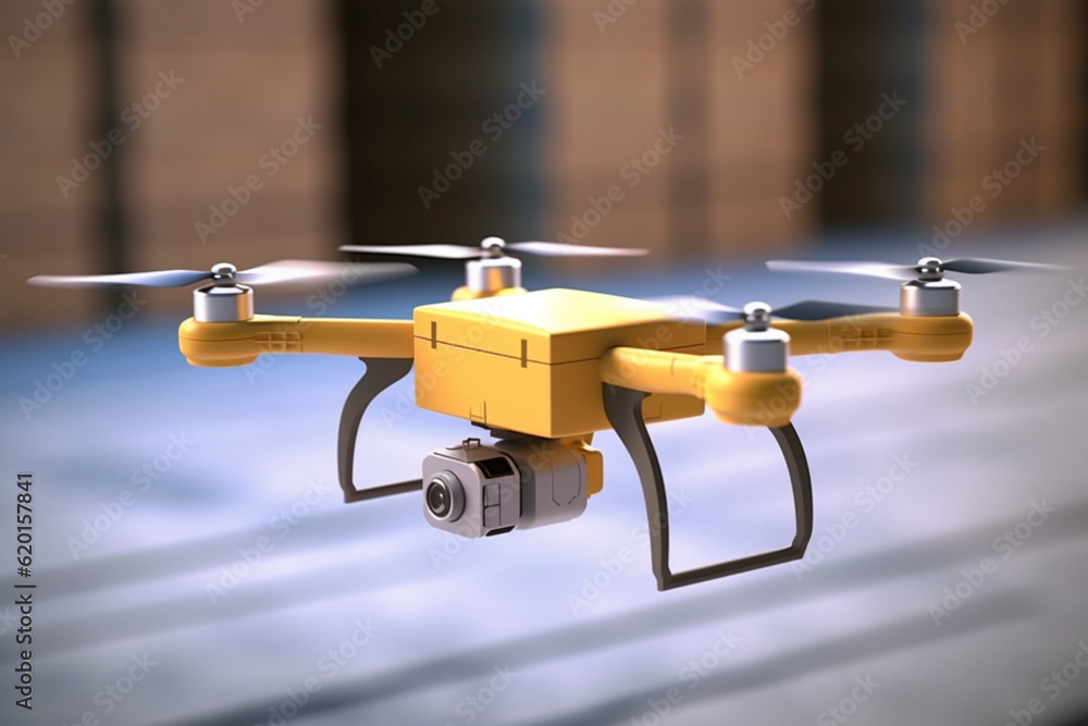monitor parcels with drones in the warehouse monitor parcels with drones in the warehouse