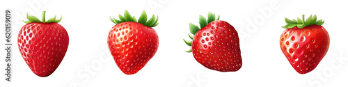 Strawberry clipart collection, vector, icons isolated on transparent background