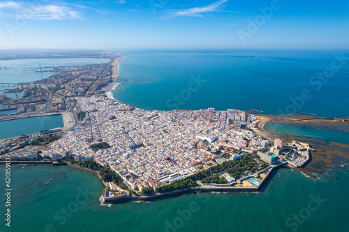 Aerial view of Cádiz in southern Spain 