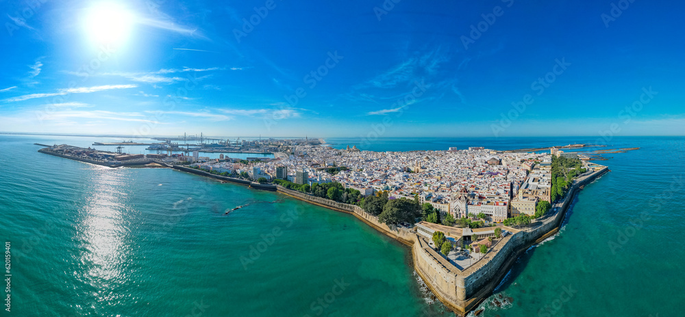 Aerial view of Cádiz in southern Spain 