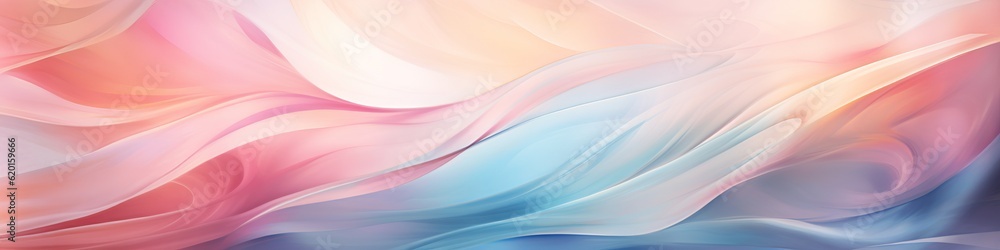 Fototapeta premium an abstract painting of a blue pink and white wave
