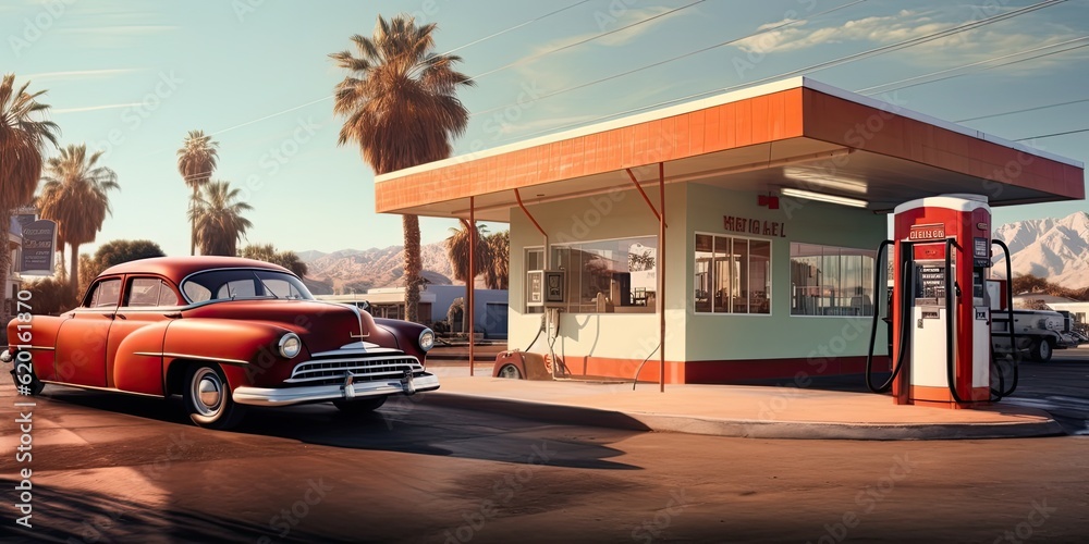 Generative AI. Petrol cars vs electric cars. Internal combustion