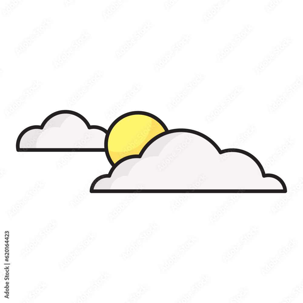 Fototapeta premium Cloud Simple Illustration