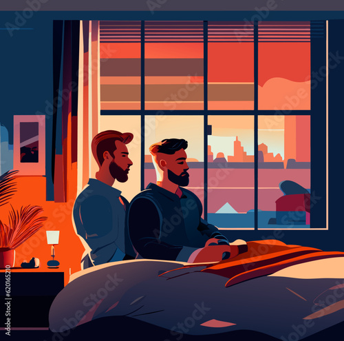 couple gay in the room