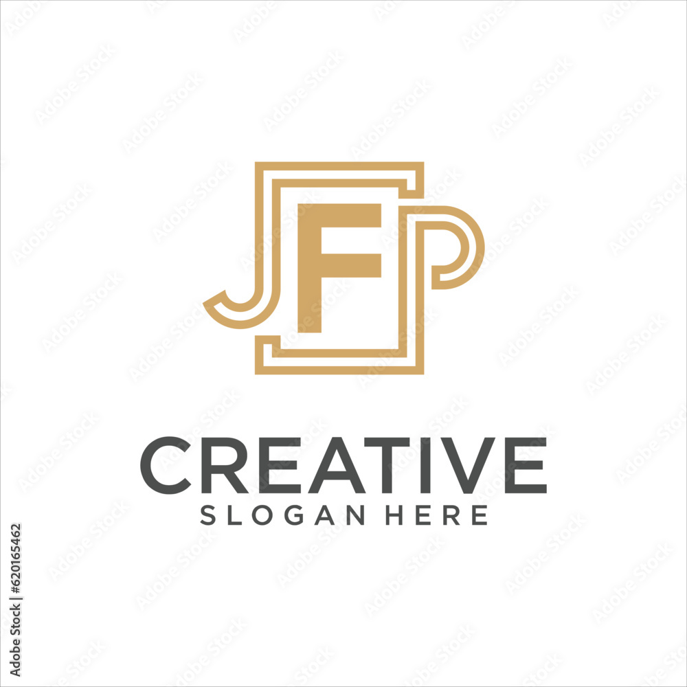 initial letter JFP logo design vector initial letter JFP logo design vector