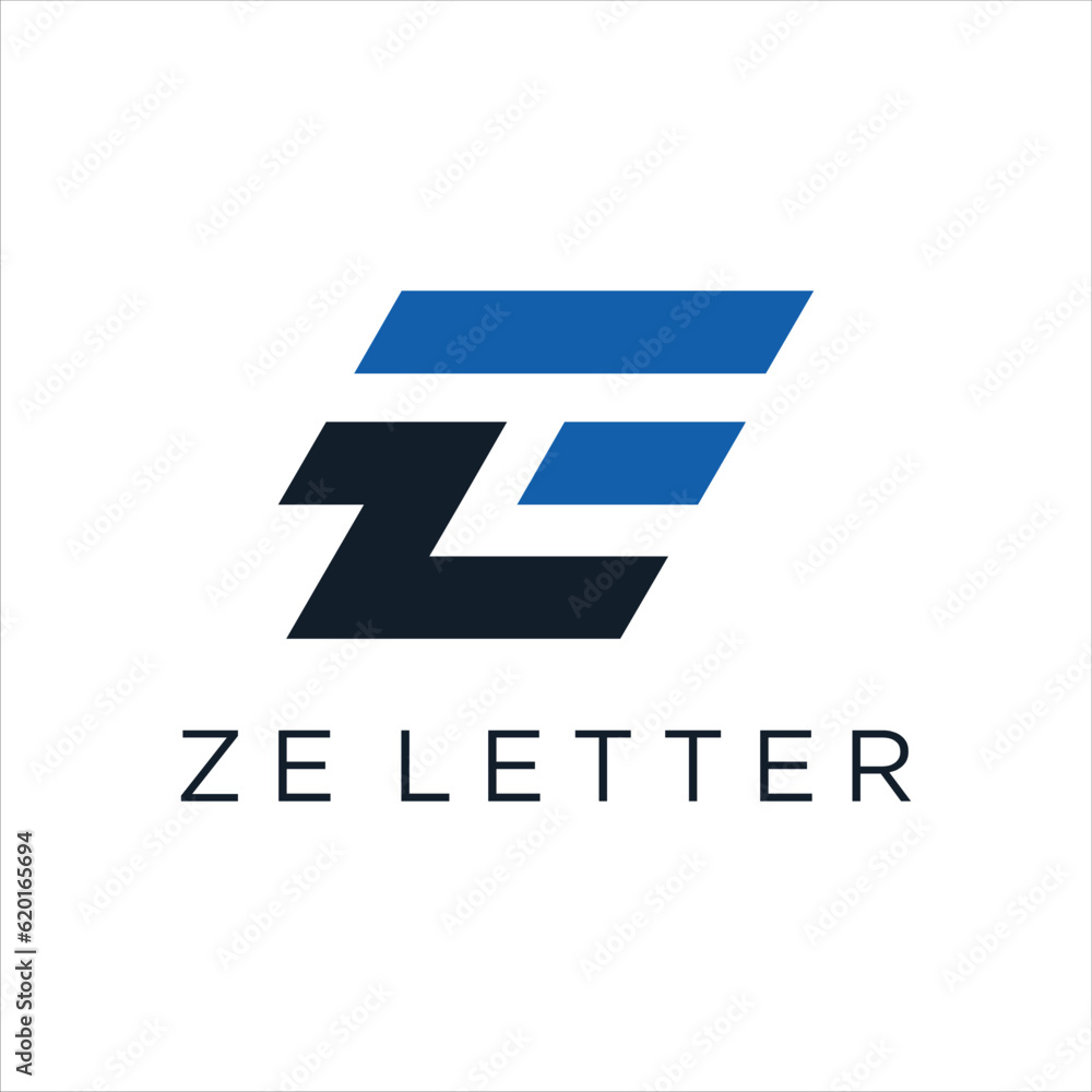 Alphabet letters Initials Monogram logo ZE, ZE INITIAL, ZE letter Alphabet letters Initials Monogram logo ZE, ZE INITIAL, ZE letter