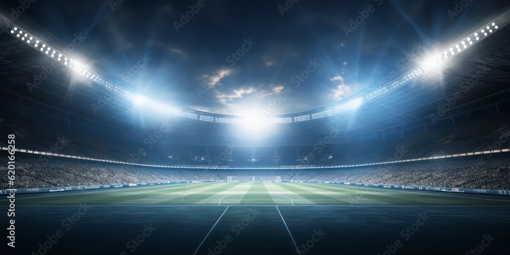 sports stadium lights 3d render background . Stock Illustration | Adobe