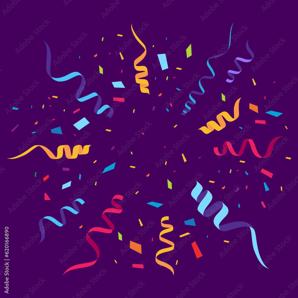 Confetti background, vector, celebration confetti or congratulations