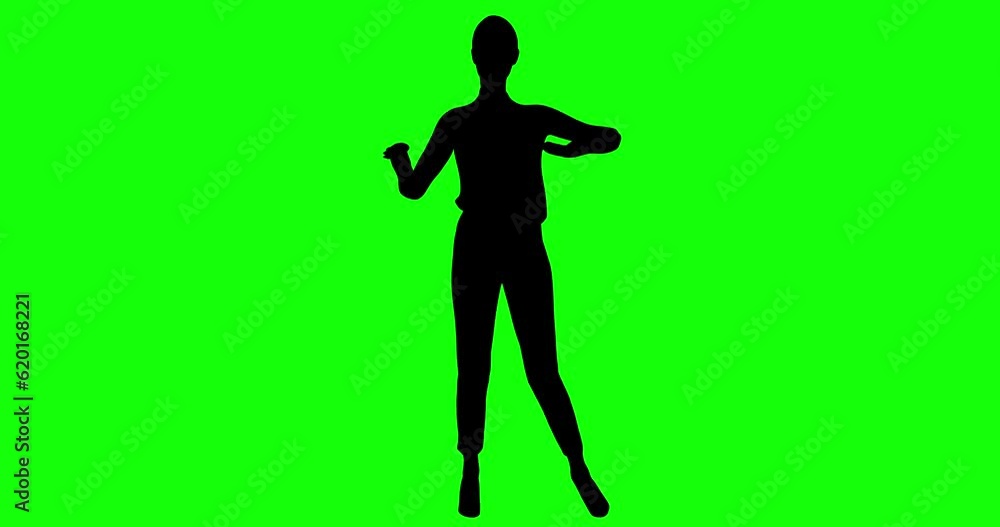 Young Female Silhouette Having Fun And Dancing On Stage. Nightlife Related Green Screen Luma Channel Background Animation. Young Female Silhouette Having Fun And Dancing On Stage. Nightlife Related Green Screen Luma Channel Background Animation.