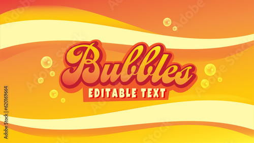 Editable Vector Text Effect Template: Retro Cartoony Soda Poster EPS AI