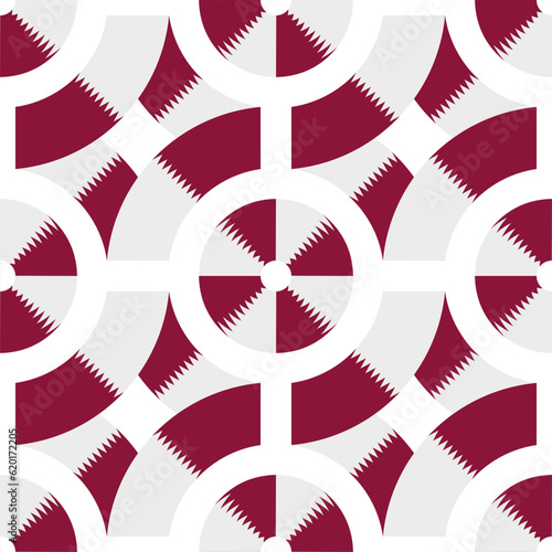 qatar flag pattern. tracery design. islamic background. vector illustration
