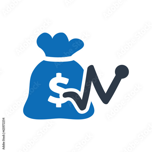 Monetize Traffic Flat Blue Icon Isolate On White Background Vector Illustration | Seo Icons