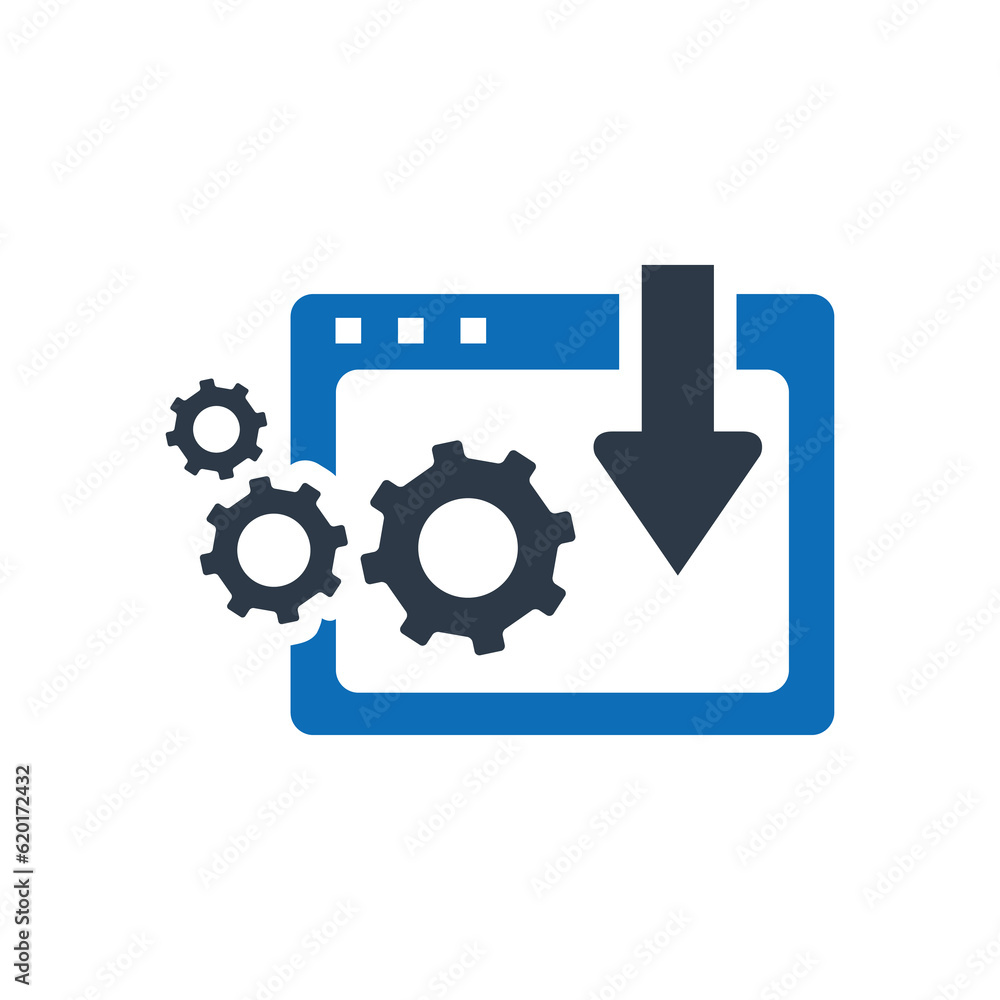 Landing Page Optimization Flat Blue Icon Isolate On White Background Vector Illustration | Seo Icons Landing Page Optimization Flat Blue Icon Isolate On White Background Vector Illustration | Seo Icons