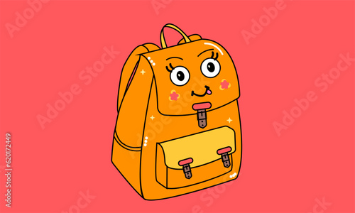 Red bag for traveling sticker photo