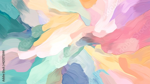 パステルカラーの抽象イラスト背景　Generative AI