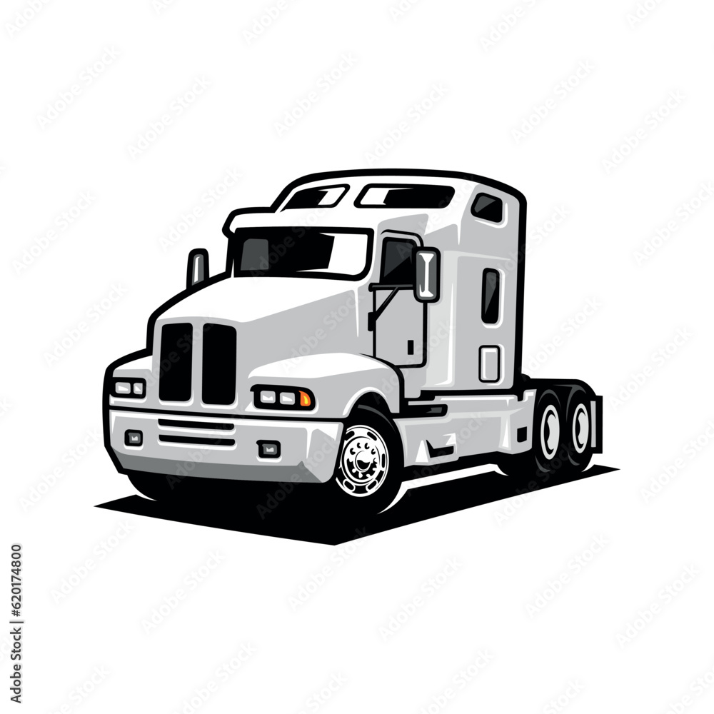 Semi truck illustration vector