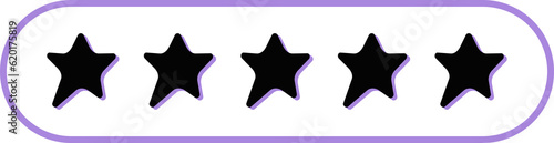 rating star illustration. colored rating stars