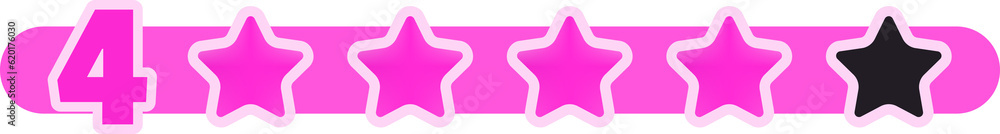 rating star illustration. colored rating stars