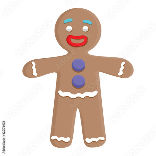 Vector image of a gingerbread man