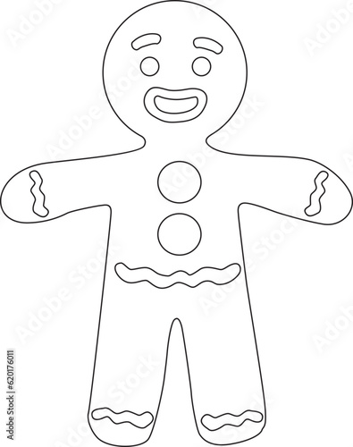 Vector image of a gingerbread man outline