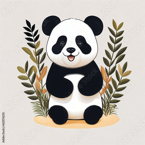 Images featuring adorable pandas. Generative AI.