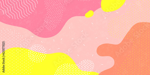 Doodle background pattern, abstract colored shapes. Modern minimalism trendy pattern background. Vector background.