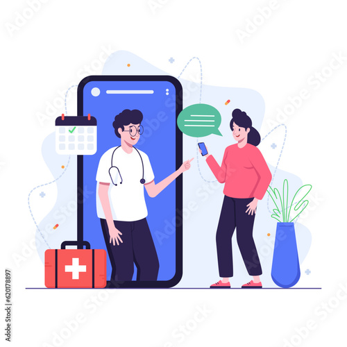 Woman Scheduling Doctor Appointment Online