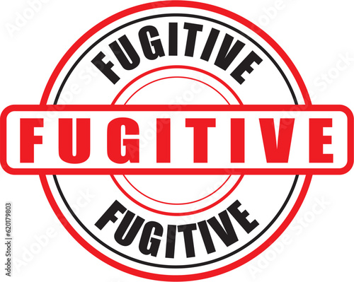 Fugitive or on the run Stamp Seal Graphics