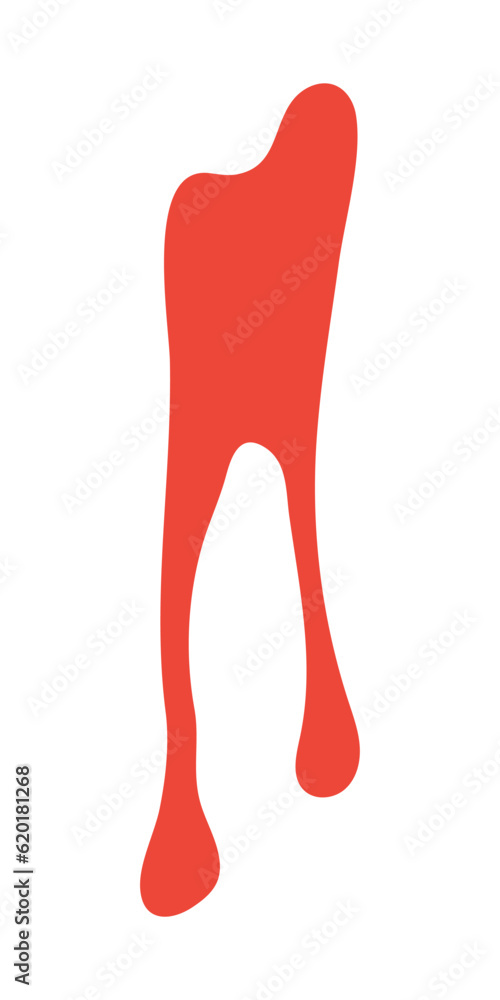 Blood flowing Halloween costume accessory hand drawn illustration. Cartoon style flat design, isolated vector. Kids seasonal print element, autumn holiday party, cosplay, carnival, decoration Blood flowing Halloween costume accessory hand drawn illustration. Cartoon style flat design, isolated vector. Kids seasonal print element, autumn holiday party, cosplay, carnival, decoration