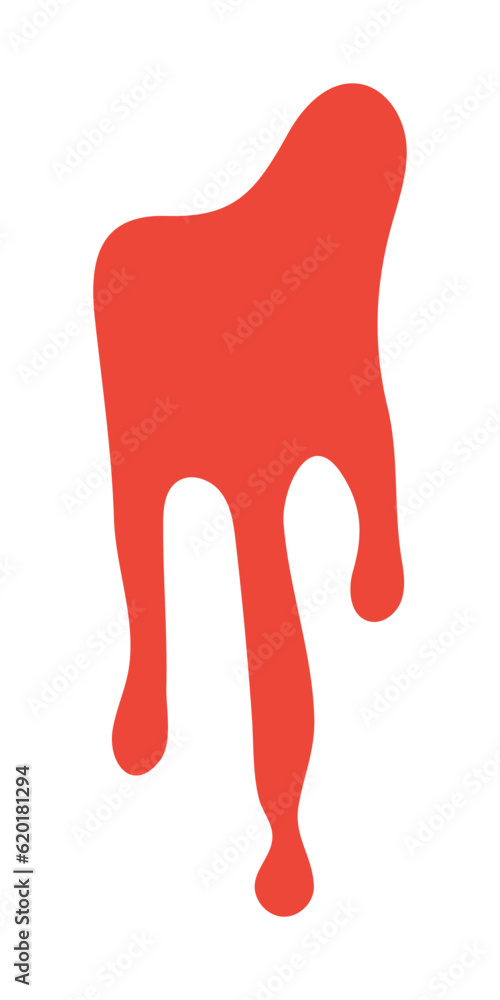Blood flowing Halloween costume accessory hand drawn illustration. Cartoon style flat design, isolated vector. Kids seasonal print element, autumn holiday party, cosplay, carnival, decoration Blood flowing Halloween costume accessory hand drawn illustration. Cartoon style flat design, isolated vector. Kids seasonal print element, autumn holiday party, cosplay, carnival, decoration