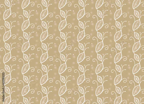 Elegant light brown leaf pattern vintage style retro vector backgrounds, publications, wallpapers, decorations, textiles, clothing, tiles, rugs, and illustrations.